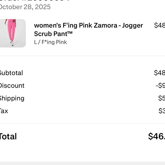 women's F'ing Pink Zamora - Jogger
Scrub Pant - Picture 3 of 3